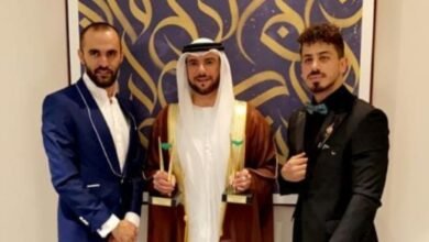 الإعلاميان زاريه باريكيان و بدوان شحميني يكرّمان سعادة عيسى بن عبدالجليل الفهيم