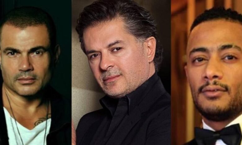 السوبر ستار راغب علامة وعمرو دياب ومحمد رمضان في حفل زفاف ضخم في القاهرة