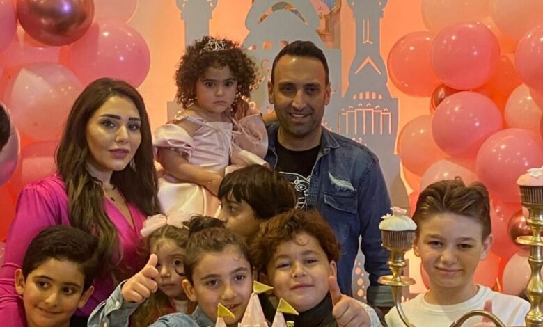 تمام بليق يحتفل بعيد ميلاد ابنته “كالين “