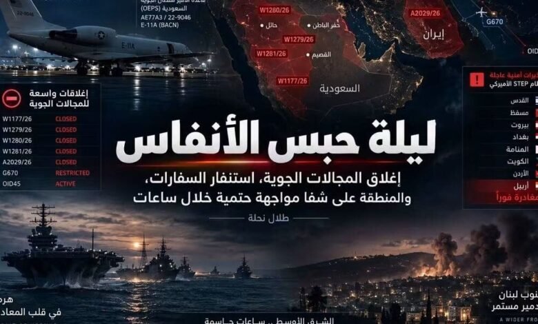 عاجل ليلة الترقب الكبير: السفارات تحذّر، الجيوش ترفع الجاهزية والمنطقة أمام أخطر ساعات التصعيد